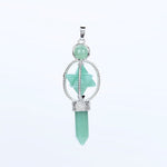 Pendulum Reiki Crystal | Pendant Reiki Healing Stone | Crystal Stones Merkaba - Women