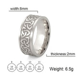 My Shape Viking Celtics Knot Ring For Men Women Black Color Geometric Stainless Steel Finger Rings Vintage Male Jewelry Anillos - Rings