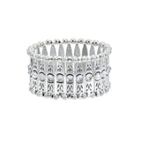 Gypsy Tribal Tibetan Bracelet for Women Boho Vintage Silver Men's Turquoise Elastic Bangles Afghan Turkish Ethnic Indian Jewelry