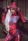 Adult Kid Sexy Zentai Spider Hero Cosplay Costume Red Black Woman Jumpsuit Supergirl Cosplay Zentai Costume Bodysuit Party Dress