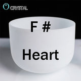 8inch Note Perfect Sound C/d/e/f/g/a/b Chakra Frosted Quartz Crystal Singing Bowl 8&quot; Meditation - Bells &amp; Chimes