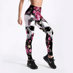 Fccexio 2021 New Pattern 3d Skull Head Print Women High Waist Legging Fashion Plus Size Fitness Elastic Skeleton Leggings - Leggings