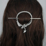 Witch Goddess Crescent Moon Dragonfly Hairstick Fairy Moon Dragonfly Insect Hair Barrette Hairclip Wicca