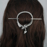 Witch Goddess Crescent Moon Dragonfly Hairstick Fairy Moon Dragonfly Insect Hair Barrette Hairclip Wicca