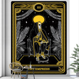 Tarot Card Psychedelic Scene Home Decoration Art Tapestry Hippie Bohemian Decoration Divination Wall Hanging Sheets - Tapestry