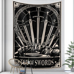 Tarot Card Psychedelic Scene Home Decoration Art Tapestry Hippie Bohemian Decoration Divination Wall Hanging Sheets - Tapestry