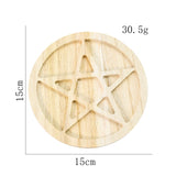 15cm Wood Black Round Witchcraft Altar Butterfly Board Meditation Cube Moon Phase Pendulum Game Magical Divination Planchette - Charms