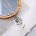 Crystals Pendants Necklaces | Amethyst Pendulum Necklace | Chakras Amethysts Necklace - Necklace
