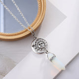 Crystals Pendants Necklaces | Amethyst Pendulum Necklace | Chakras Amethysts Necklace - Necklace
