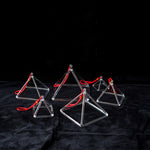 3-9inch Set Of Clear Quartz Crystal Singing Pyramid - Bells &Chimes