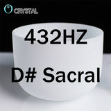 8inch Note Perfect Sound C/d/e/f/g/a/b Chakra Frosted Quartz Crystal Singing Bowl 8&quot; Meditation - Bells &amp; Chimes