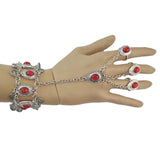 Gypsy Tribal Tibetan Bracelet for Women Boho Vintage Silver Men's Turquoise Elastic Bangles Afghan Turkish Ethnic Indian Jewelry