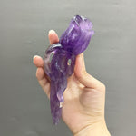12-15cm Rose Quartz Amethyst Rose Carvings Natural Beautiful Healing Crystal Roses For Wedding Gift Wr - Stones