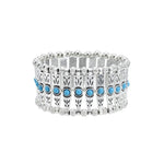 Gypsy Tribal Tibetan Bracelet for Women Boho Vintage Silver Men's Turquoise Elastic Bangles Afghan Turkish Ethnic Indian Jewelry