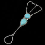 Gypsy Tribal Tibetan Bracelet for Women Boho Vintage Silver Men's Turquoise Elastic Bangles Afghan Turkish Ethnic Indian Jewelry
