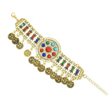 Gypsy Tribal Tibetan Bracelet for Women Boho Vintage Silver Men's Turquoise Elastic Bangles Afghan Turkish Ethnic Indian Jewelry