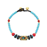 Gypsy Tribal Tibetan Bracelet for Women Boho Vintage Silver Men's Turquoise Elastic Bangles Afghan Turkish Ethnic Indian Jewelry