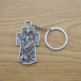 Archangel St.Michael Protect Me Keychain Holy Shield Charm Russian Orthodox Pendant