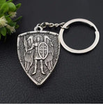 Archangel St.Michael Protect Me Keychain Holy Shield Charm Russian Orthodox Pendant