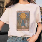 Women&#39;s Tarot Card Flower Funny Time Ladies Cartoon Fashion Short Sleeve Summer Printed T-shirt Women&#39;s T-shirt Top Pattern. - T-shirts