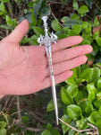 16cm Witch skull Hair Stick sword woman hair stick Hairpin Amulet Spirit Hair Jewelry For Women