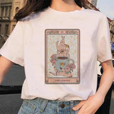 Women&#39;s Tarot Card Flower Funny Time Ladies Cartoon Fashion Short Sleeve Summer Printed T-shirt Women&#39;s T-shirt Top Pattern. - T-shirts