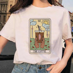 Women&#39;s Tarot Card Flower Funny Time Ladies Cartoon Fashion Short Sleeve Summer Printed T-shirt Women&#39;s T-shirt Top Pattern. - T-shirts