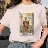Women&#39;s Tarot Card Flower Funny Time Ladies Cartoon Fashion Short Sleeve Summer Printed T-shirt Women&#39;s T-shirt Top Pattern. - T-shirts
