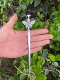 16cm Witch skull Hair Stick sword woman hair stick Hairpin Amulet Spirit Hair Jewelry For Women