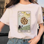 Women&#39;s Tarot Card Flower Funny Time Ladies Cartoon Fashion Short Sleeve Summer Printed T-shirt Women&#39;s T-shirt Top Pattern. - T-shirts