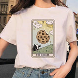 Women&#39;s Tarot Card Flower Funny Time Ladies Cartoon Fashion Short Sleeve Summer Printed T-shirt Women&#39;s T-shirt Top Pattern. - T-shirts