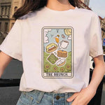 Women&#39;s Tarot Card Flower Funny Time Ladies Cartoon Fashion Short Sleeve Summer Printed T-shirt Women&#39;s T-shirt Top Pattern. - T-shirts
