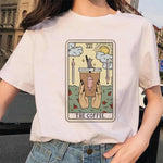 Women&#39;s Tarot Card Flower Funny Time Ladies Cartoon Fashion Short Sleeve Summer Printed T-shirt Women&#39;s T-shirt Top Pattern. - T-shirts