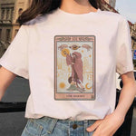 Women&#39;s Tarot Card Flower Funny Time Ladies Cartoon Fashion Short Sleeve Summer Printed T-shirt Women&#39;s T-shirt Top Pattern. - T-shirts