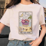 Women&#39;s Tarot Card Flower Funny Time Ladies Cartoon Fashion Short Sleeve Summer Printed T-shirt Women&#39;s T-shirt Top Pattern. - T-shirts