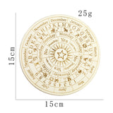 15cm Wood Black Round Witchcraft Altar Butterfly Board Meditation Cube Moon Phase Pendulum Game Magical Divination Planchette - Charms