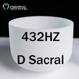 8inch Note Perfect Sound C/d/e/f/g/a/b Chakra Frosted Quartz Crystal Singing Bowl 8&quot; Meditation - Bells &amp; Chimes