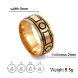 My Shape Viking Celtics Knot Ring For Men Women Black Color Geometric Stainless Steel Finger Rings Vintage Male Jewelry Anillos - Rings