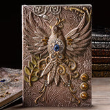 3D Three-dimensional Dragon A5 Notebook European Retro Thickened Pu Embossed Notepad Diary Business Gift Office Supplies