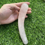 Natural Rose Quartz Yoni Wands Gemstone Crafts Pleasure Wand Body Hand Massage Wood Magic Stone