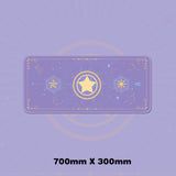 Magic Moon Star Purple Extra Large Kawaii Girl Gaming Mouse Pad Cute Xxl Desk Mat Water Proof Nonslip Laptop Desk Accessories - Desk Pads &amp; Blotters