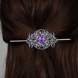 Witch Goddess Crescent Moon Dragonfly Hairstick Fairy Moon Dragonfly Insect Hair Barrette Hairclip Wicca