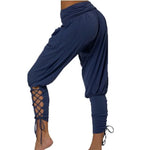 Medieval Renaissance Sexy Pirate Viking Costume Women Loose Beach Capris Band Trouser Harem Pants For Adult Plus Size