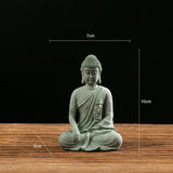 Buddhist Ornament Buddha Statue Zen Ornament Buddhist Figurines Sandstone Artwork Oriental Culture Ornament Home Ornament