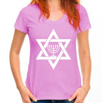 New Mens Jewish Menorah Relgion Star Of David T Shirt Design Cotton O Neck Family Cute Building Summer Formal Shirt - T-shirts
