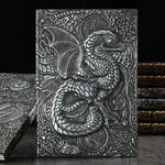 3D Three-dimensional Dragon A5 Notebook European Retro Thickened Pu Embossed Notepad Diary Business Gift Office Supplies