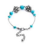Gypsy Tribal Tibetan Bracelet for Women Boho Vintage Silver Men's Turquoise Elastic Bangles Afghan Turkish Ethnic Indian Jewelry