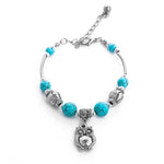 Gypsy Tribal Tibetan Bracelet for Women Boho Vintage Silver Men's Turquoise Elastic Bangles Afghan Turkish Ethnic Indian Jewelry
