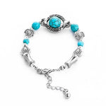 Gypsy Tribal Tibetan Bracelet for Women Boho Vintage Silver Men's Turquoise Elastic Bangles Afghan Turkish Ethnic Indian Jewelry