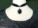 Gothic Vampire Cameo Pendant Choker Velvet Necklace For Women Fashion Pagan Witchcraft Jewelry Girls Gifts Creative Choker 2022 - Necklace